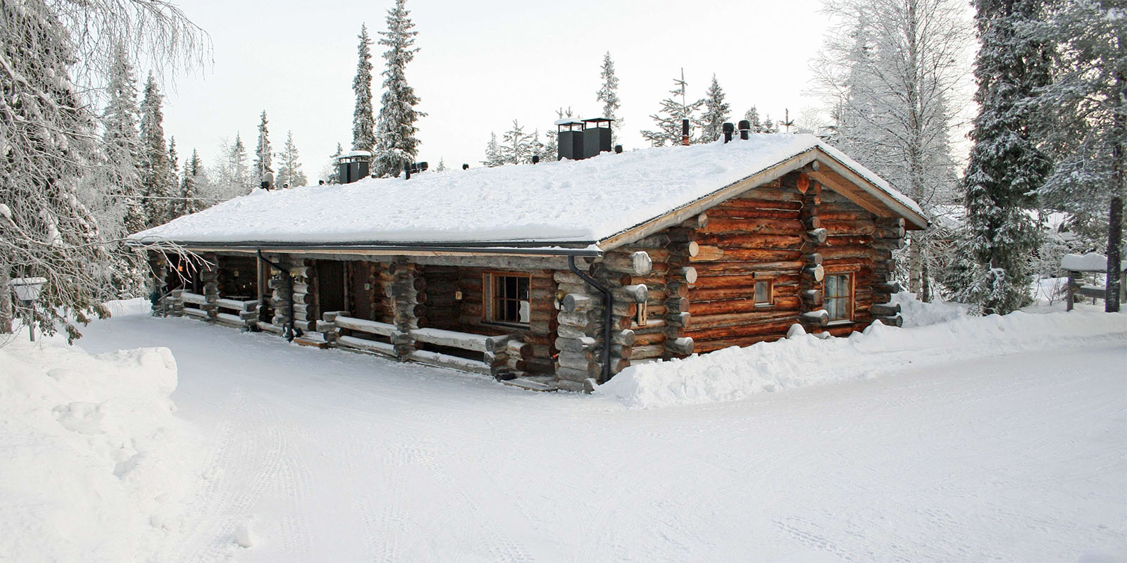 chalet rustique en Laponie finlandaise